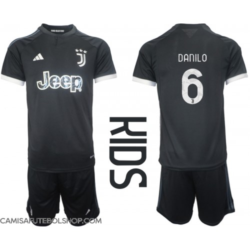 Camisa de time de futebol Juventus Danilo Luiz #6 Replicas 3º Equipamento Infantil 2023-24 Manga Curta (+ Calças curtas)